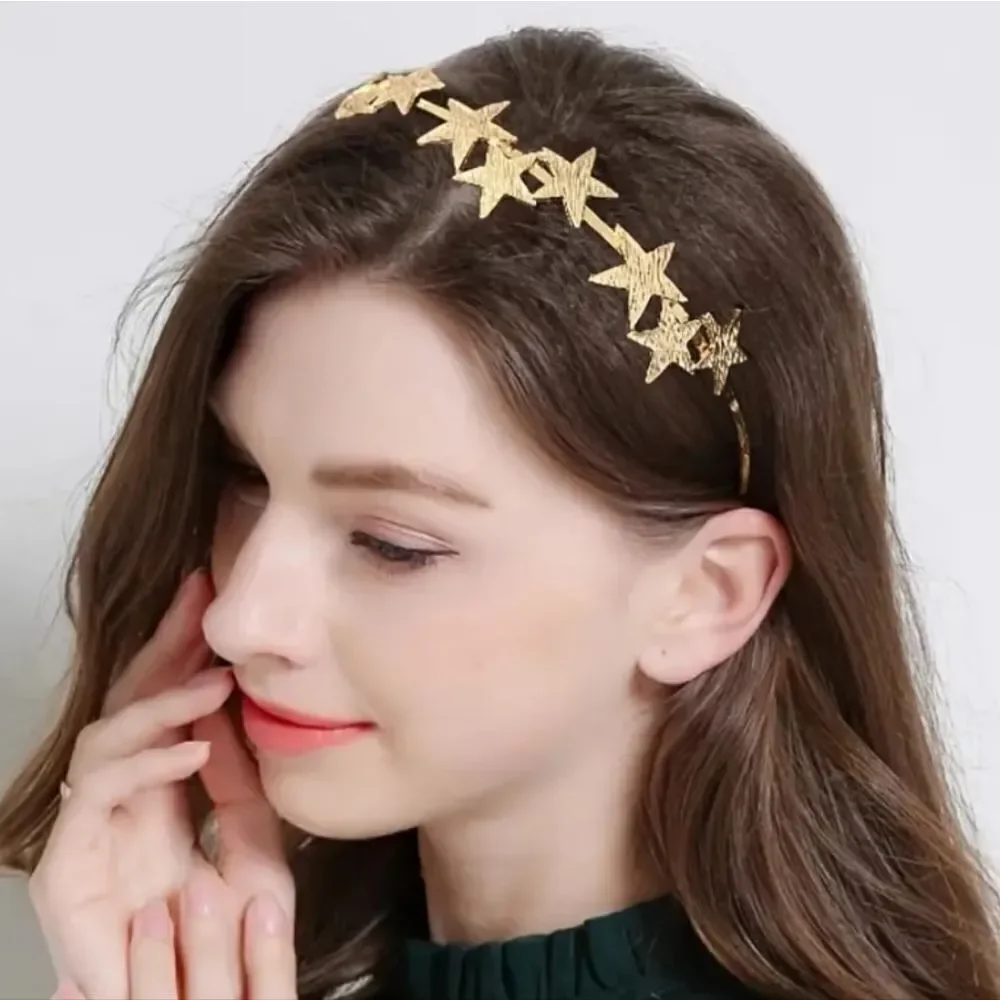 Free People Malaina Stars goldtone metal headband | NWOT